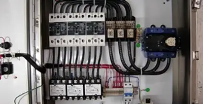 Electrical panel installation with organized circuit breakers and wiring in San Diego, CA