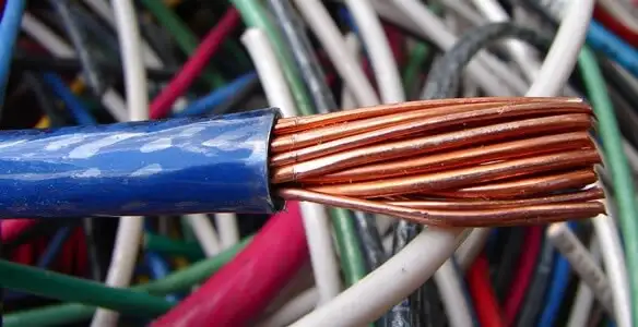 electrical wiring services showing exposed copper conductors and cable preparation in San Diego, CA