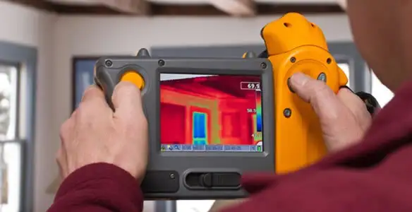 home energy audit service capturing thermal readings to analyze insulation and electrical efficiency in San Diego, CA
