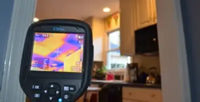 home energy audit service using thermal imaging to evaluate electrical efficiency inside a home in San Diego, CA