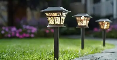 landscape lighting installation services with professionally installed pathway lights in San Diego, CA