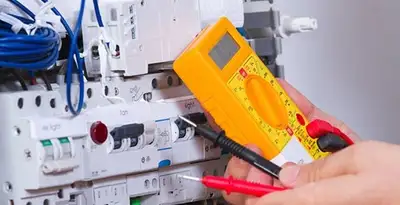 Residential electrician testing home electrical panel for safety and performance in San Diego, CA