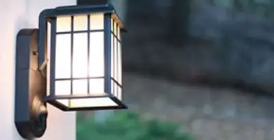 security light installation services with professionally mounted exterior wall light in San Diego, CA